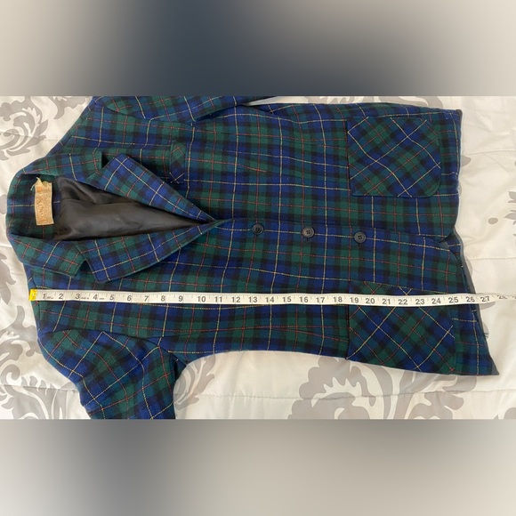 Vintage Pendleton Tartan Plaid Wool Blazer Jacket S - Picture 5 of 12